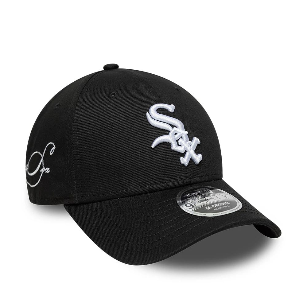Chicago White Sox MLB Side Script Black 9FORTY M-Crown Adjustable Cap-zelvios