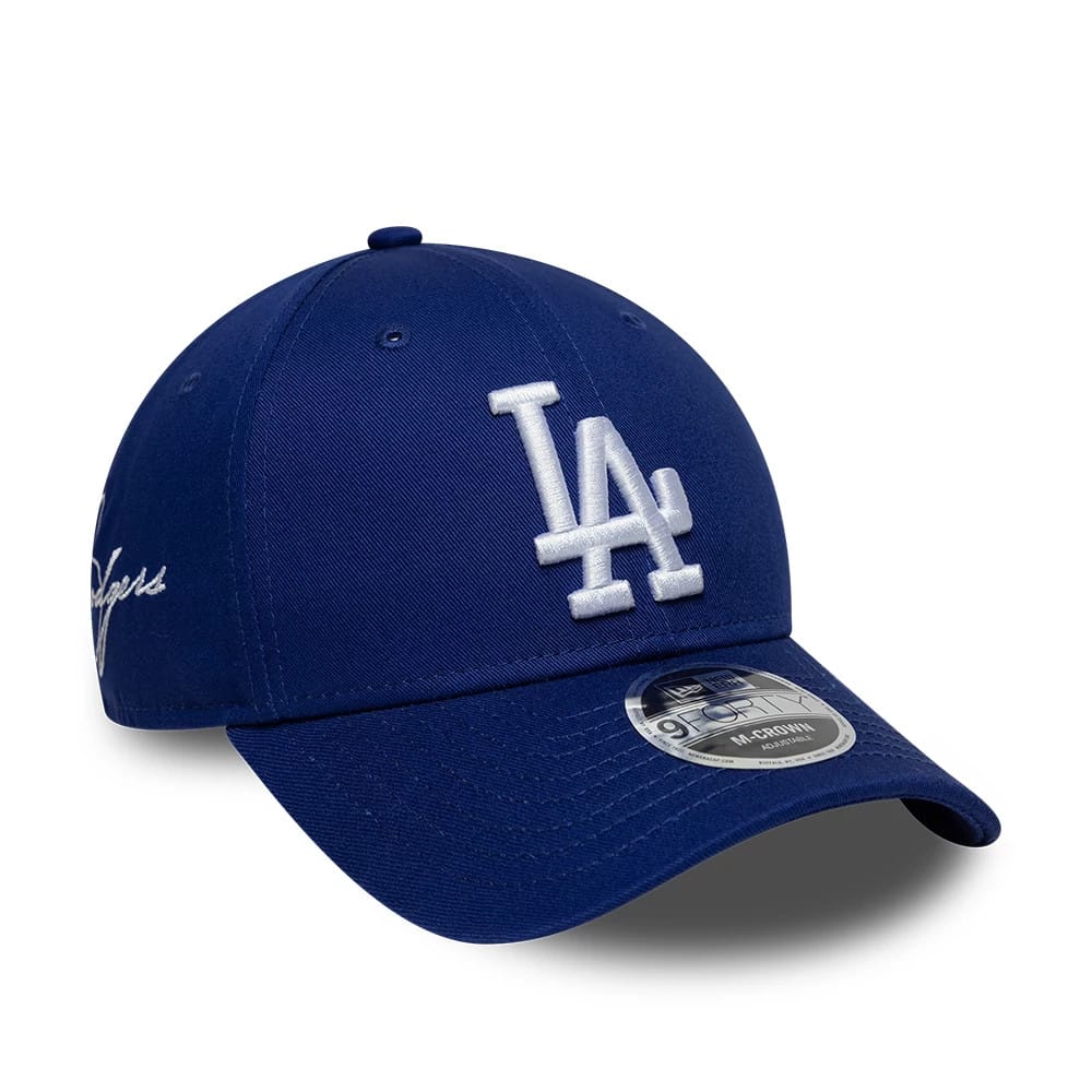 LA Dodgers MLB Side Script Dark Blue 9FORTY M-Crown Adjustable Cap-zelvios