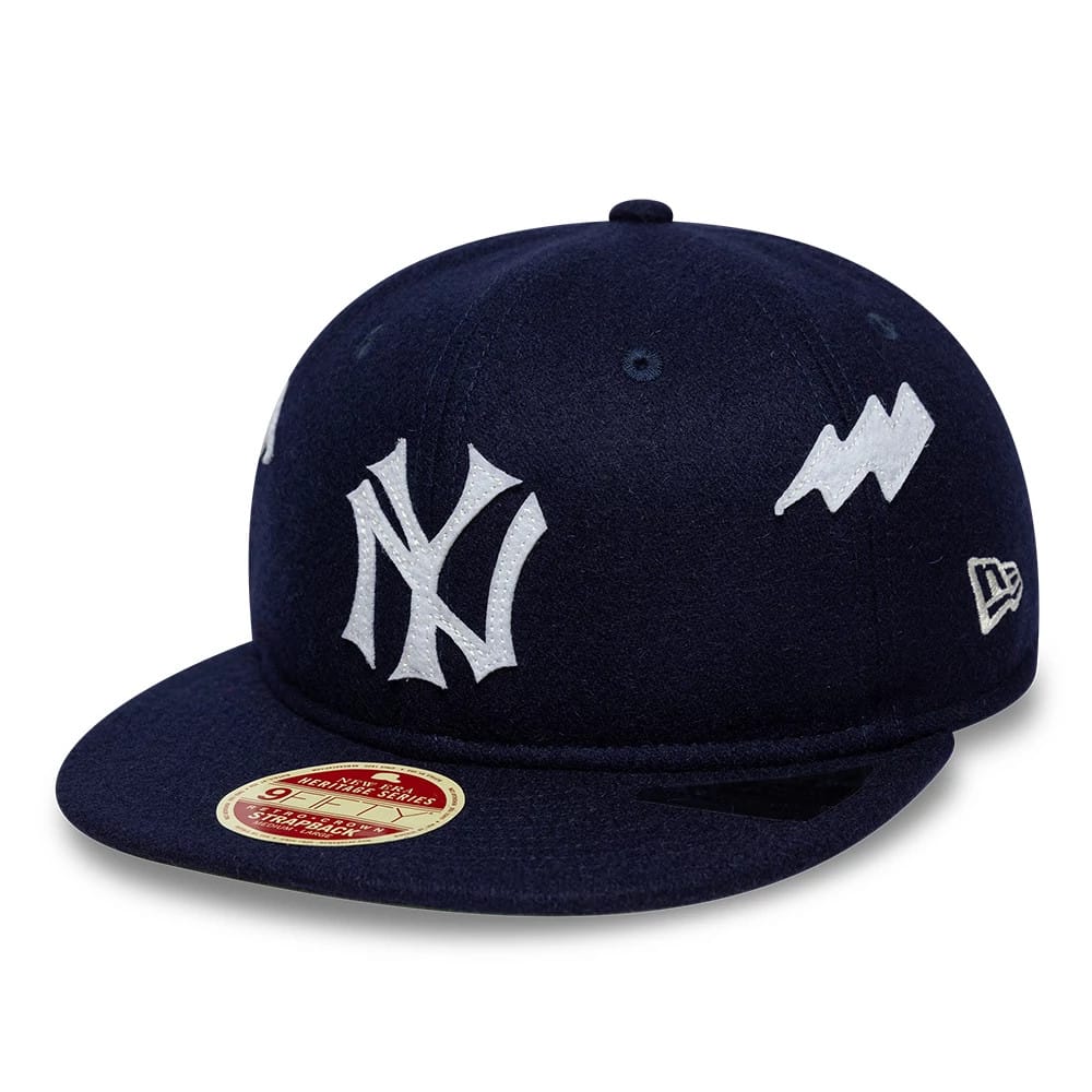 New York Yankees MLB Heritage Navy Retro Crown 9FIFTY Adjustable Cap-zelvios