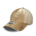 New York Yankees Womens MLB Velour Beige 9TWENTY Adjustable Cap-zelvios