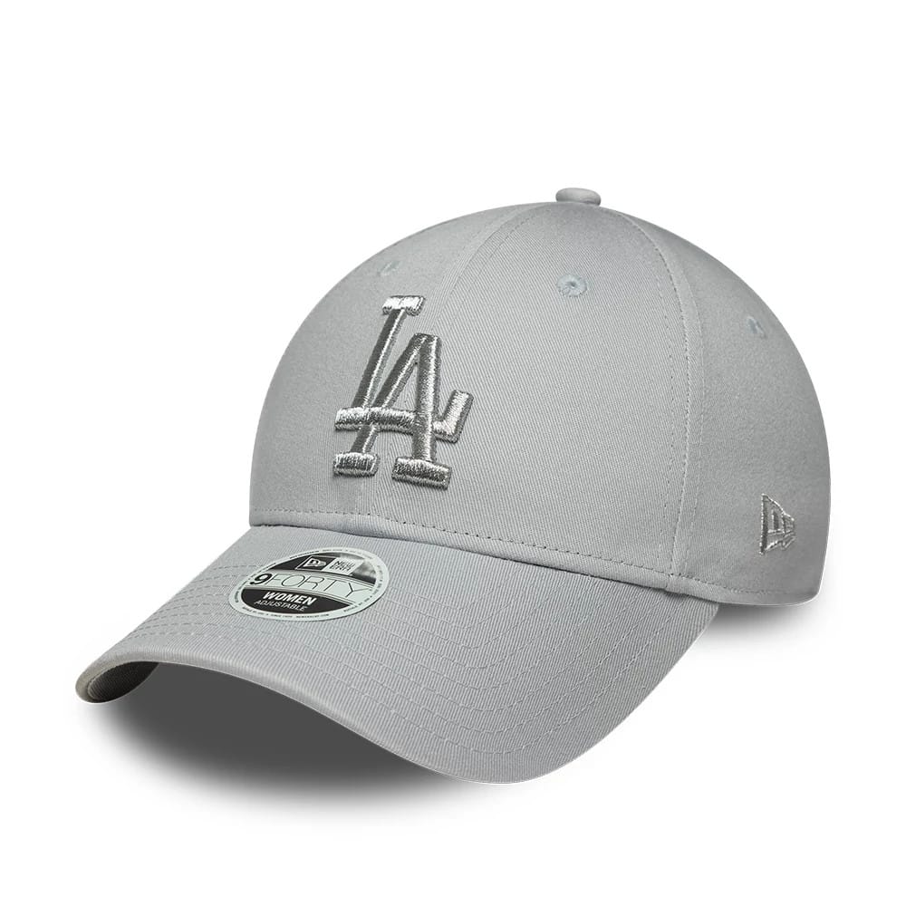 LA Dodgers Womens MLB Metallic Grey 9FORTY Adjustable Cap-zelvios
