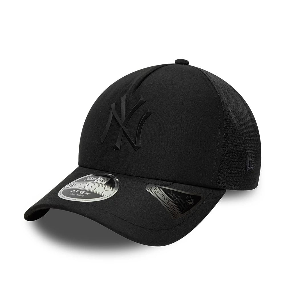 New York Yankees MLB Sporty Black 9FORTY Apex Adjustable Cap-zelvios