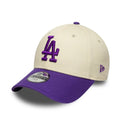Dodgers Youth MLB League Essential Cream & Purple 9FORTY Adjustable Cap-kentox