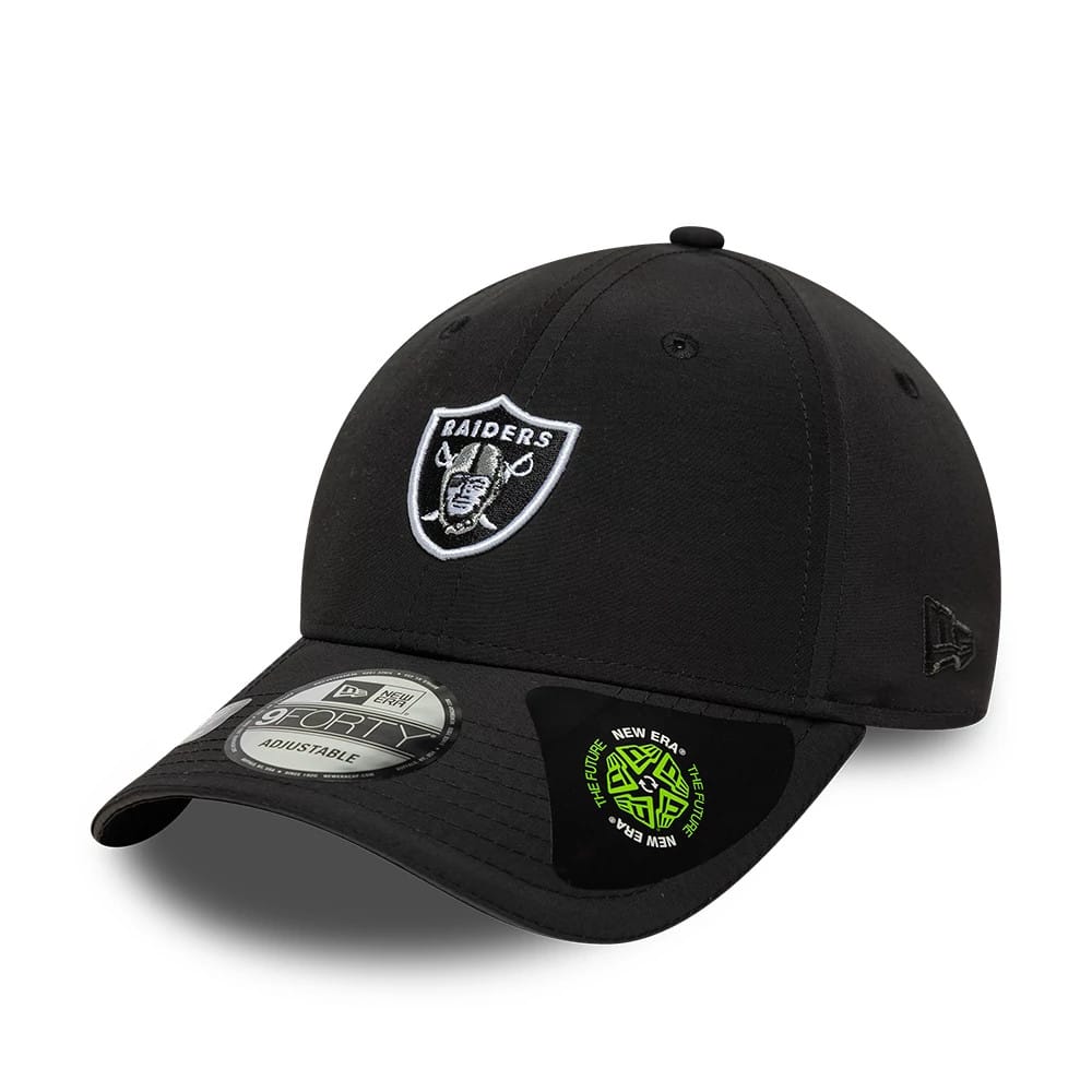 Las Vegas Raiders NFL Recycled Black 9FORTY Adjustable Cap-zelvios