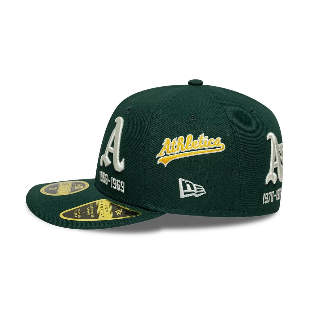 Athletics MLB Historic Dark Green Low Profile 59FIFTY Fitted Cap-zelvios