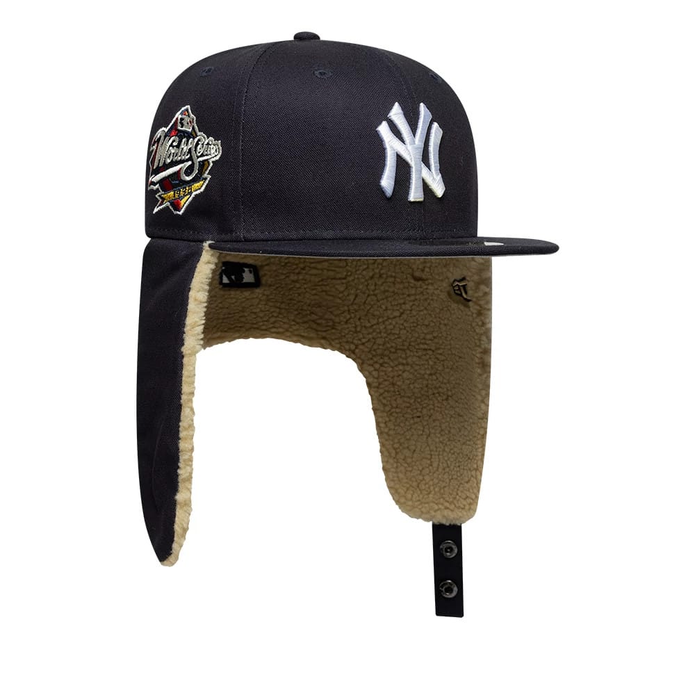 New York Yankees MLB World Series Navy Dogear 59FIFTY Fitted Cap-zelvios