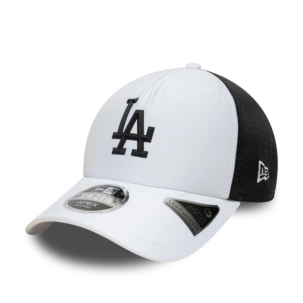 LA Dodgers MLB Sporty White 9FORTY Apex Adjustable Cap-zelvios