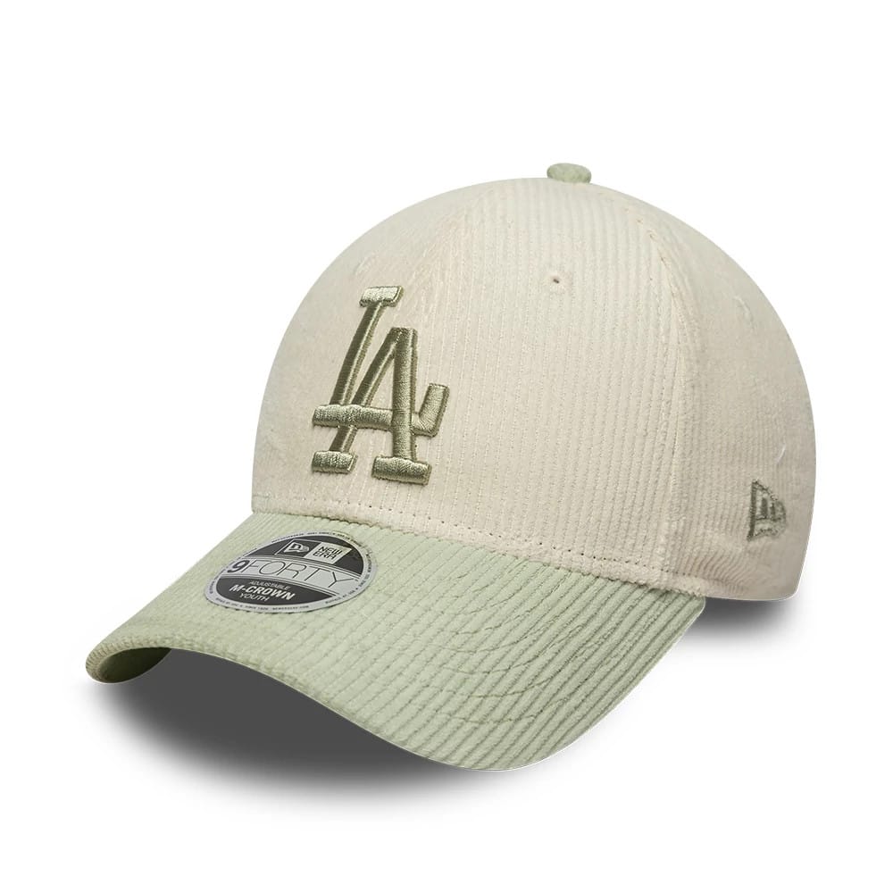 LA Dodgers Youth MLB Cord Cream 9FORTY M-Crown Adjustable Cap-zelvios