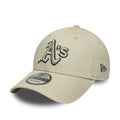 Athletics MLB Team Outline Cream 9FORTY Adjustable Cap-zelvios