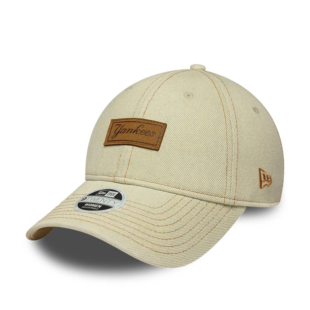 New York Yankees Womens MLB Denim Cream 9TWENTY Adjustable Cap-zelvios