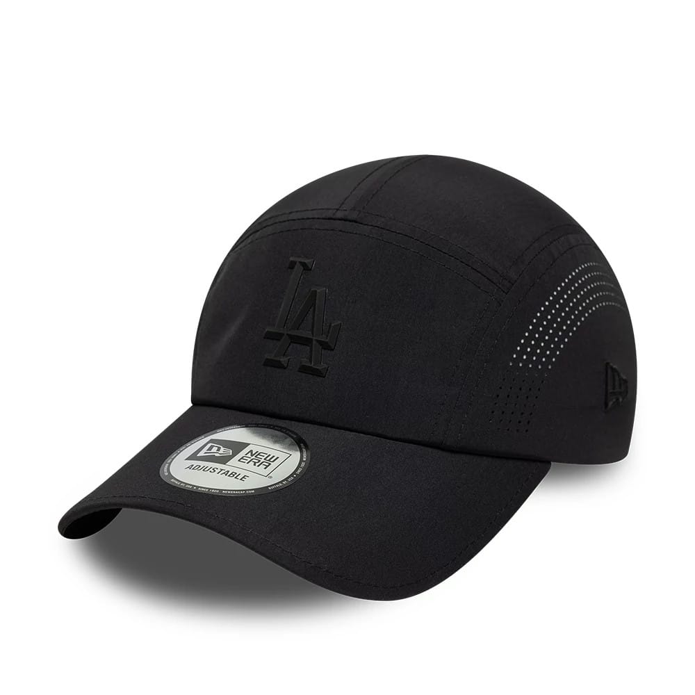 LA Dodgers MLB Tech Midi Black Runner Adjustable Cap-zelvios