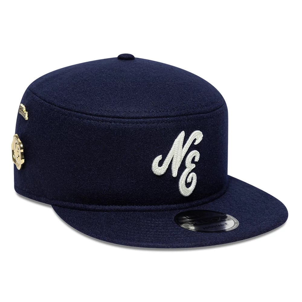 New Era Pin Navy Pillbox Adjustable Cap-zelvios