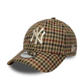 New York Yankees MLB Check Beige 9TWENTY Adjustable Cap-zelvios