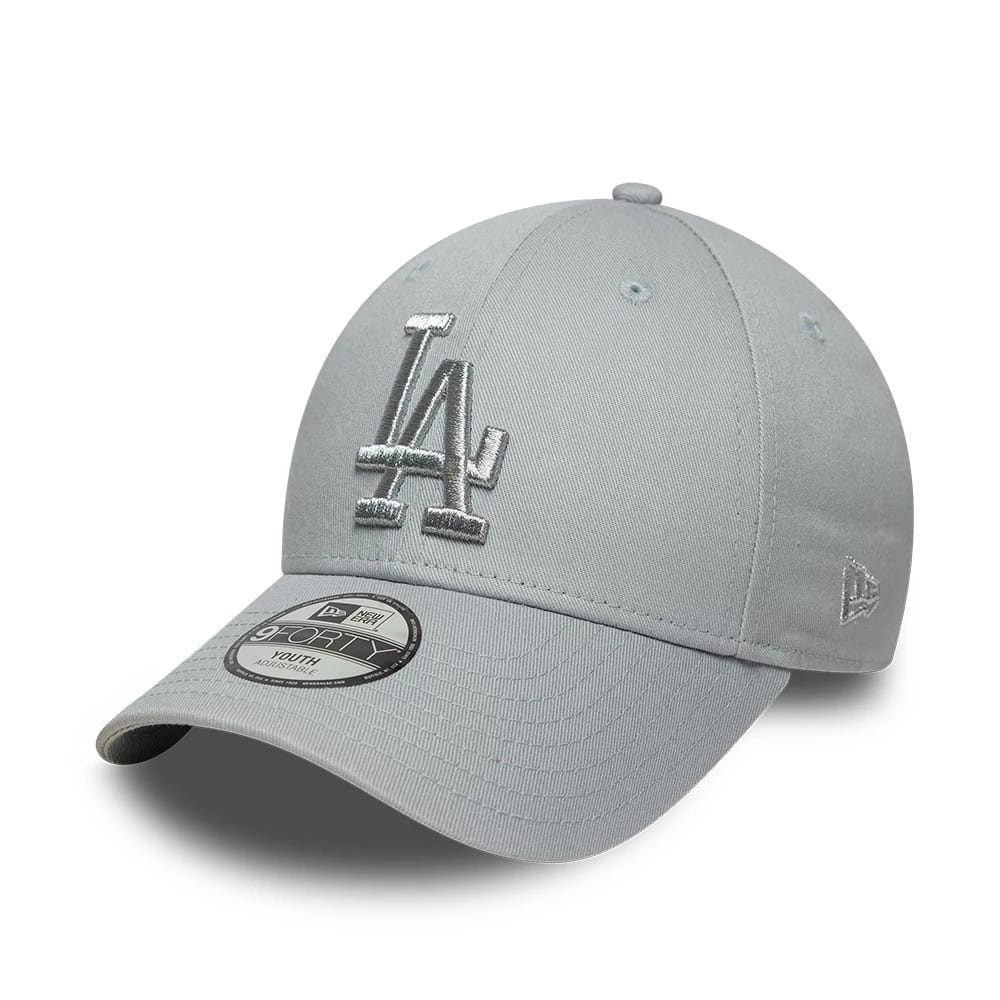 Youth LA Dodgers MLB Metallic Grey 9FORTY Adjustable Cap-zelvios
