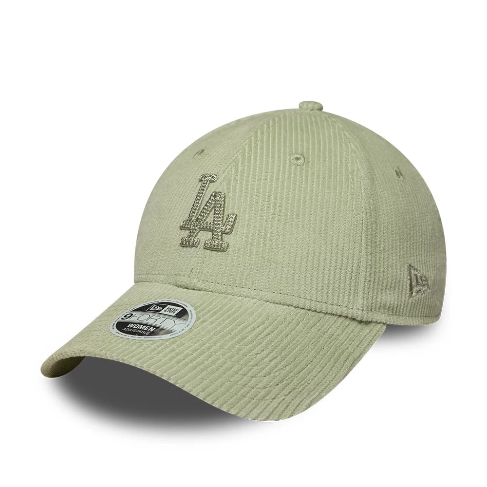 LA Dodgers Womens MLB Cord Pastel Green 9FORTY Adjustable Cap-zelvios