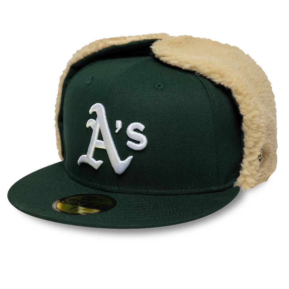 Athletics MLB World Series Dark Green Dogear 59FIFTY Fitted Cap-zelvios