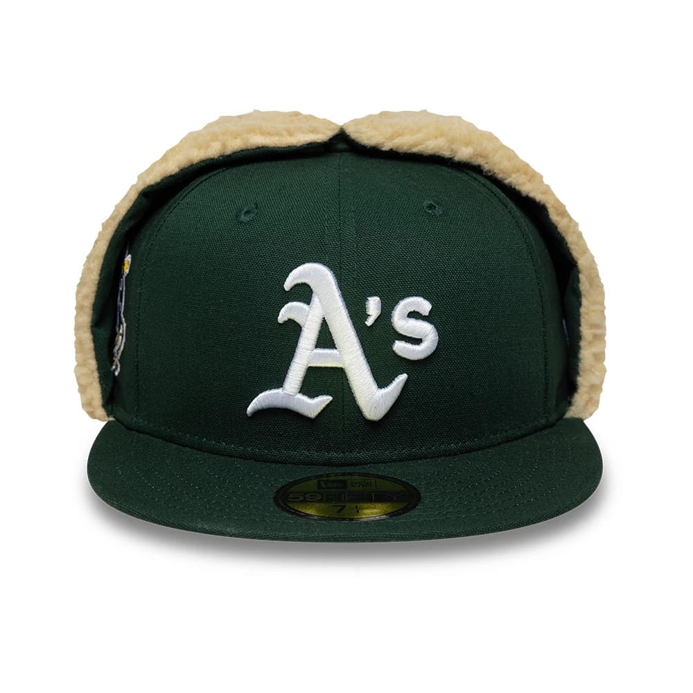 Athletics MLB World Series Dark Green Dogear 59FIFTY Fitted Cap-zelvios