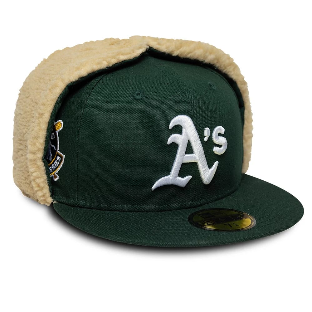 Athletics MLB World Series Dark Green Dogear 59FIFTY Fitted Cap-zelvios