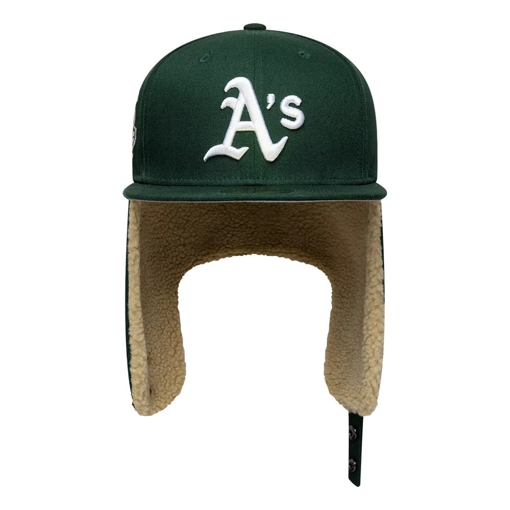 Athletics MLB World Series Dark Green Dogear 59FIFTY Fitted Cap-zelvios