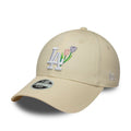 LA Dodgers Womens MLB Flower Icon Cream 9FORTY Adjustable Cap-zelvios