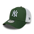 Yankees MLB League Essential Dark Green 9FORTY A-Frame Trucker Adjustable Cap-zelvios