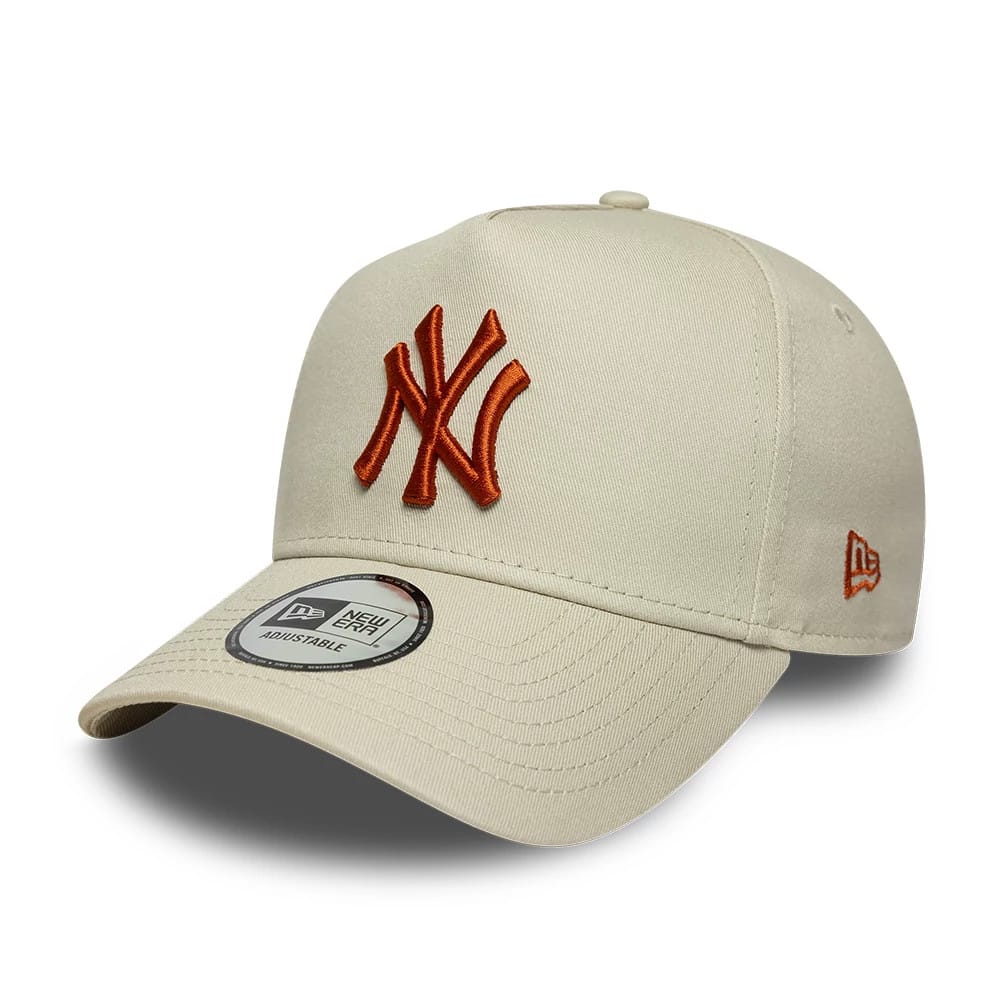 New York Yankees MLB League Essential Cream 9FORTY E-Frame Adjustable Cap-zelvios