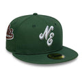 New Era Heritage Script Dark Green 59FIFTY Fitted Cap-zelvios