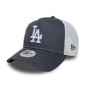 LA Dodgers MLB League Essential Grey 9FORTY A-Frame Trucker Adjustable Cap-zelvios
