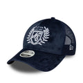 Womens New Era Velour Navy 9FORTY M-Crown A-Frame Trucker Adjustable Cap-zelvios