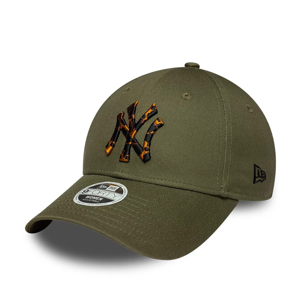 New York Yankees Womens MLB Tortoise Infill Green 9FORTY Adjustable Cap-zelvios
