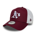 Athletics MLB League Essential Dark Red 9FORTY A-Frame Trucker Adjustable Cap-zelvios