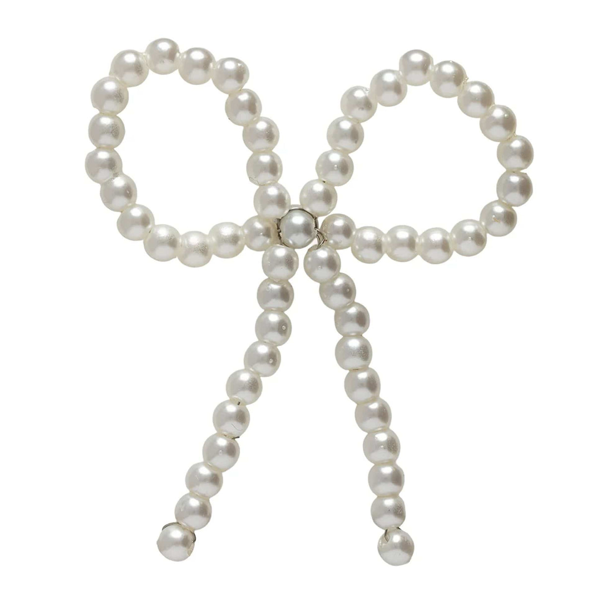 New Era Faux Pearl Bow White Pin Badge-zelvios
