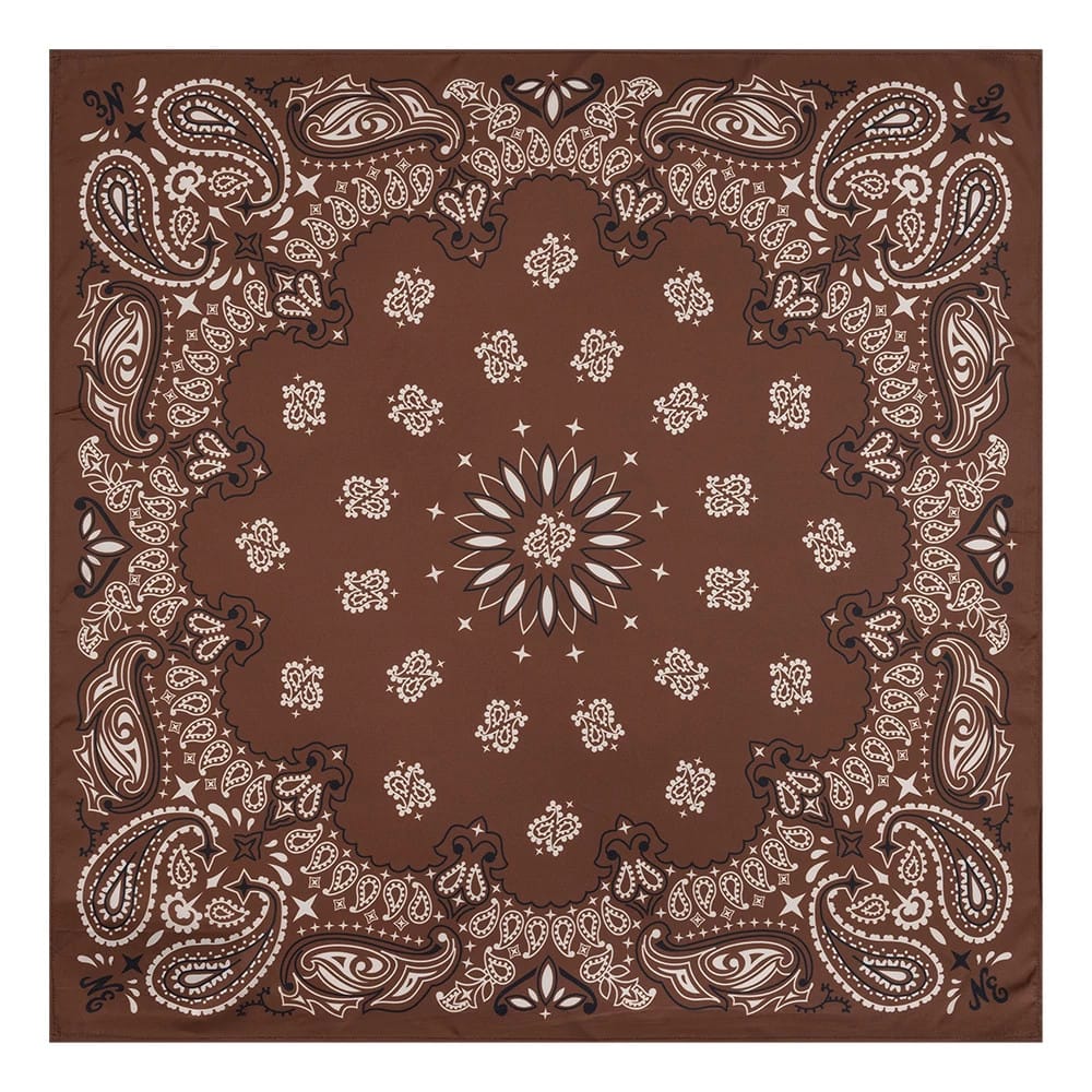 New Era Paisley Satin Brown Bandana-zelvios