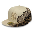 New York Yankees MLB Floral Leopard Light Beige 59FIFTY Fitted Cap-zelvios