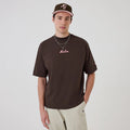 New Era Love Graphic Dark Brown T-Shirt-zelvios