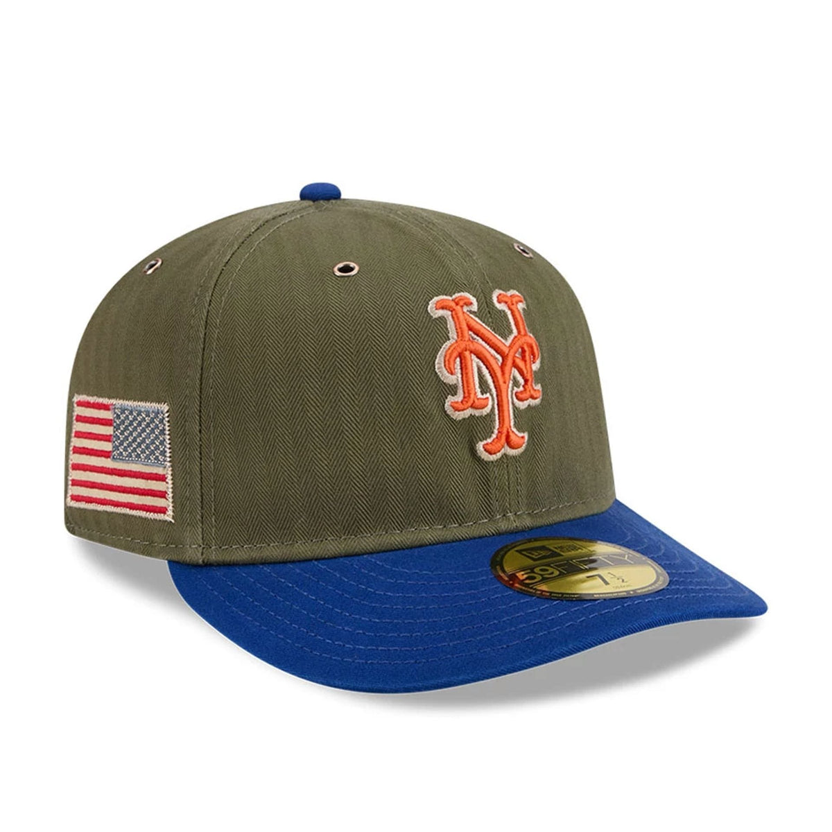 New York Mets MLB American Herringbone Green 59FIFTY Fitted Cap-zelvios
