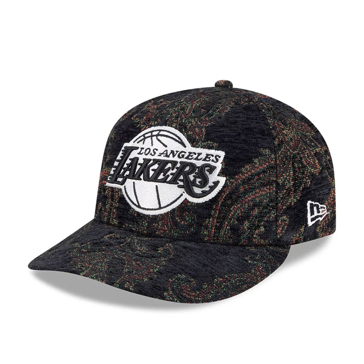 LA Lakers NBA Jacquard Chenille Black 59FIFTY Fitted Cap-zelvios
