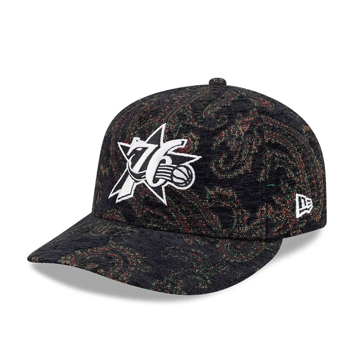 Philadelphia 76ers NBA Jacquard Chenille Black 59FIFTY Fitted Cap-zelvios