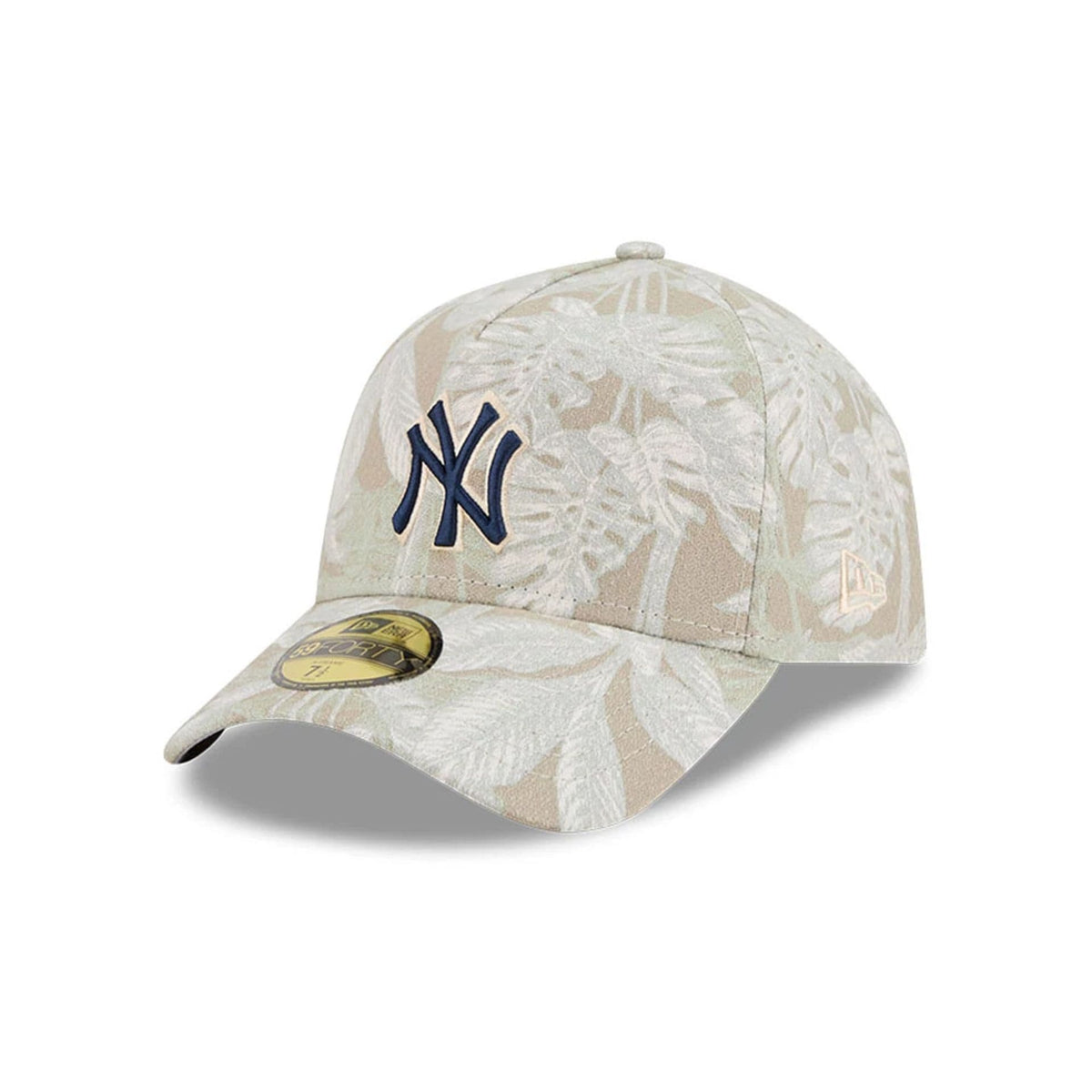 New York Yankees MLB Leafy Palm Light Beige 59FORTY A-Frame Fitted Cap-zelvios