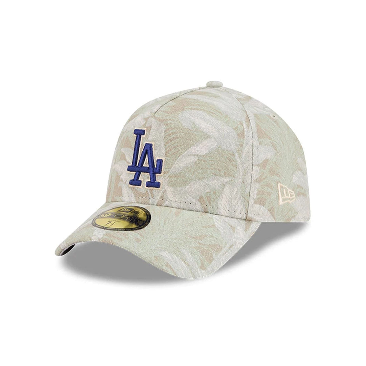 LA Dodgers MLB Leafy Palm Light Beige 59FORTY A-Frame Fitted Cap-zelvios