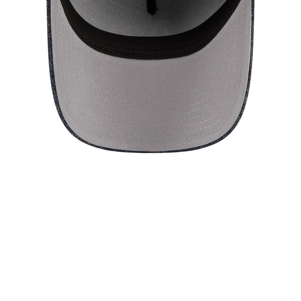 Athletics MLB Herringbone Denim Navy 59FORTY A-Frame Fitted Cap-zelvios