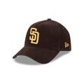 Padres MLB Snow Wash Cord Dark Brown 59FORTY A-Frame Fitted Cap-zelvios