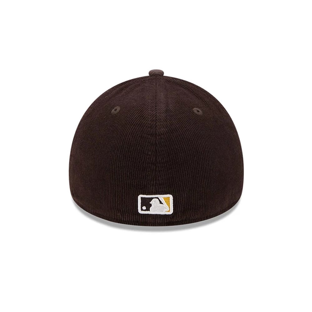 Padres MLB Snow Wash Cord Dark Brown 59FORTY A-Frame Fitted Cap-zelvios