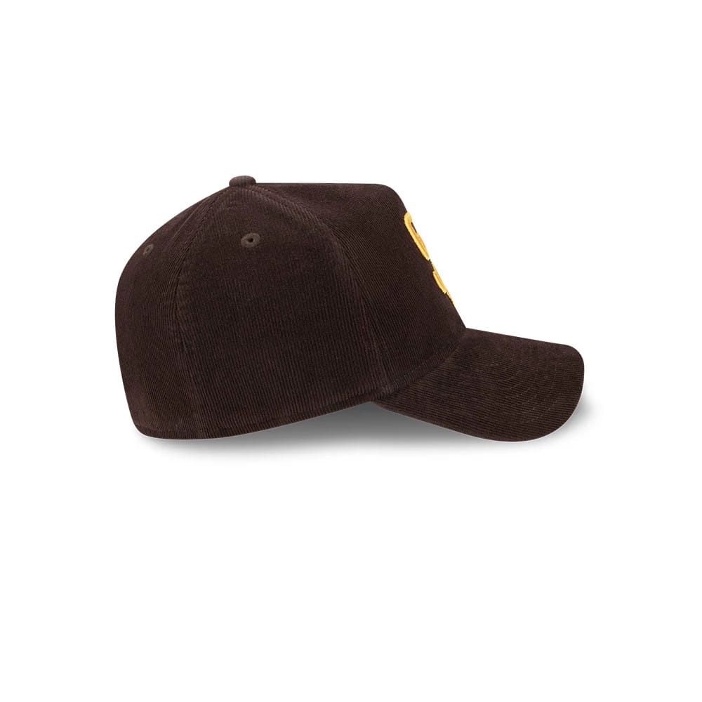 Padres MLB Snow Wash Cord Dark Brown 59FORTY A-Frame Fitted Cap-zelvios