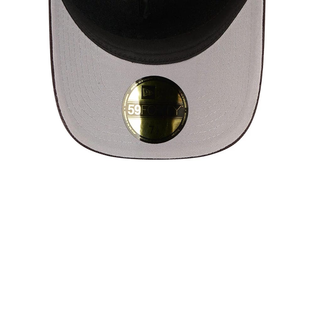Padres MLB Snow Wash Cord Dark Brown 59FORTY A-Frame Fitted Cap-zelvios