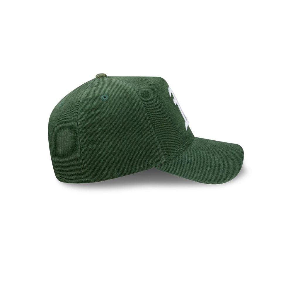 Athletics MLB Snow Wash Cord Dark Green 59FORTY A-Frame Fitted Cap-zelvios