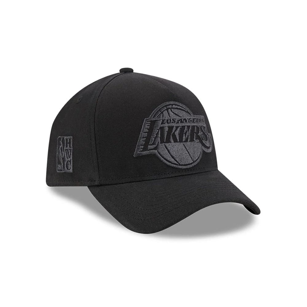 Lakers NBA Waxy Canvas Black 59FORTY A-Frame Fitted Cap-zelvios