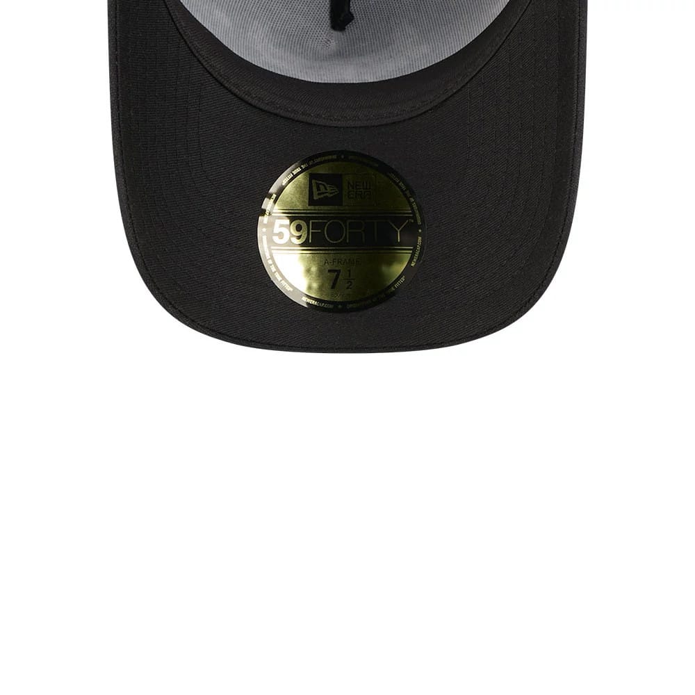 Bulls NBA Waxy Canvas Black 59FORTY A-Frame Fitted Cap-zelvios