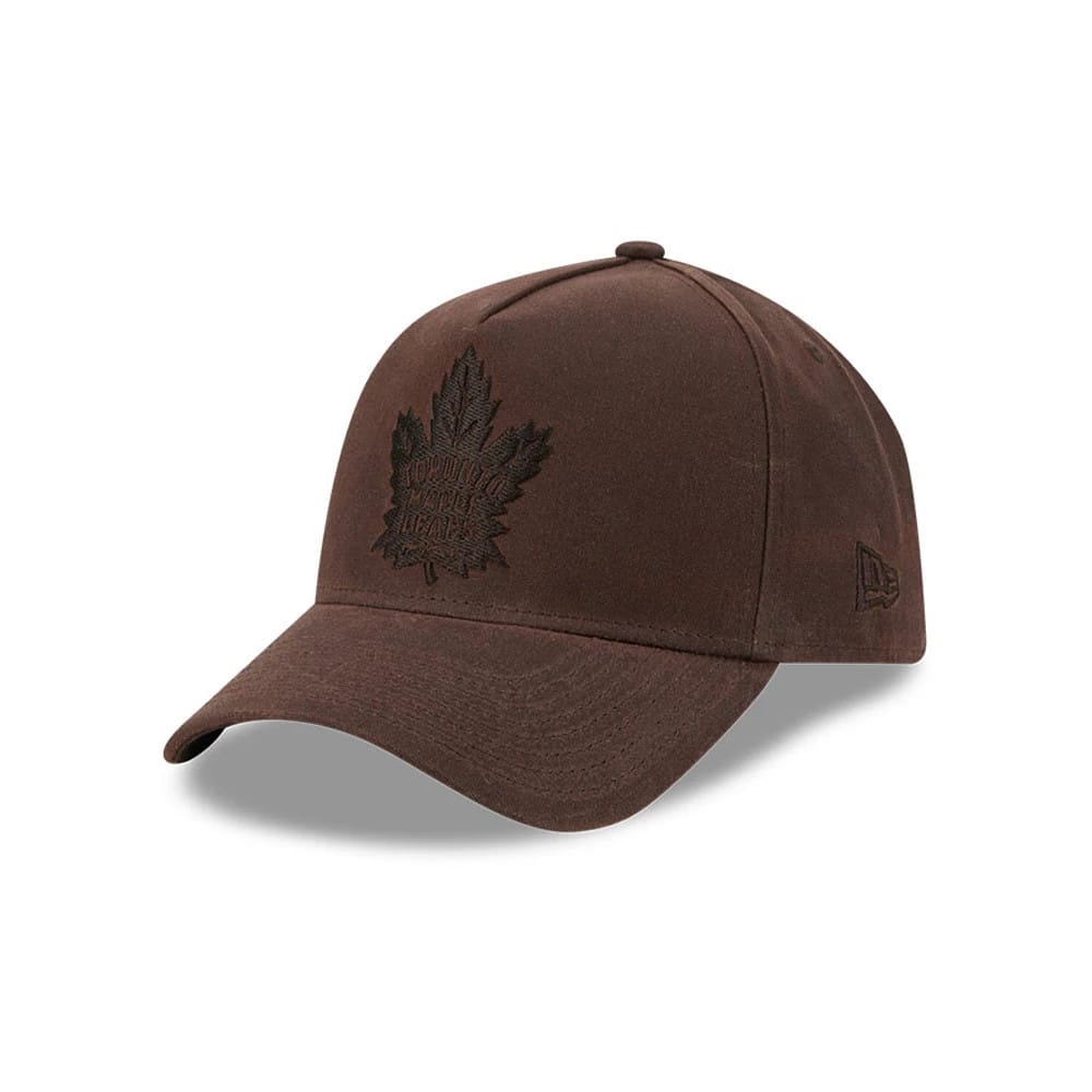 Maple Leafs NHL Waxy Canvas Open Brown 59FORTY A-Frame Fitted Cap-zelvios