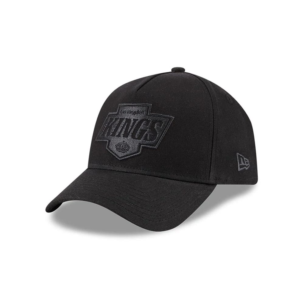 Kings NHL Waxy Canvas Black 59FORTY A-Frame Fitted Cap-zelvios